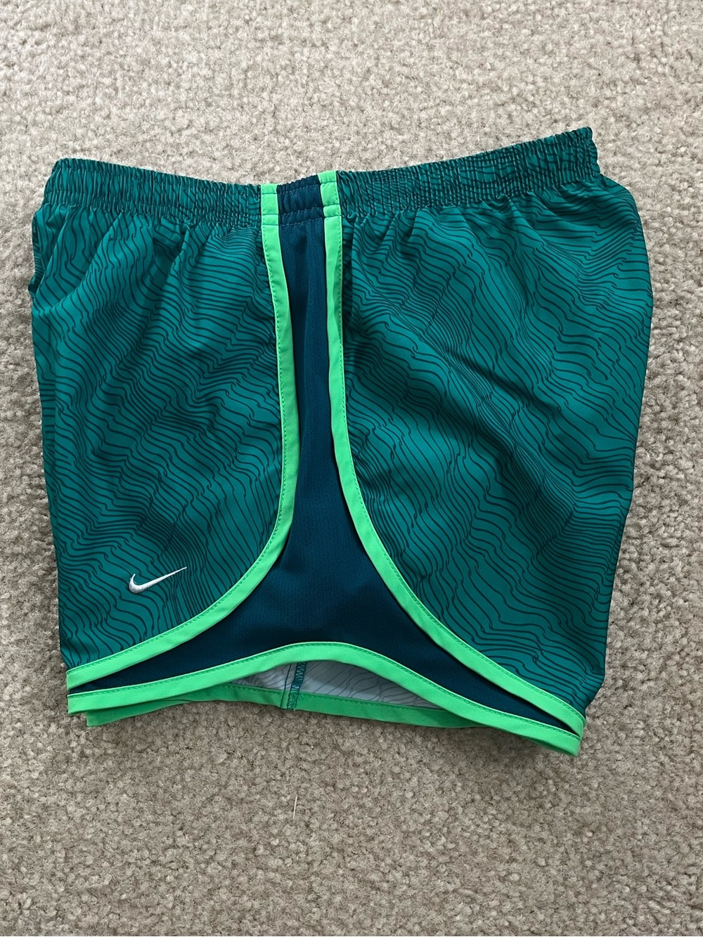 Nike Tempo Athletic Shorts • Size X-Small • Green/Teal